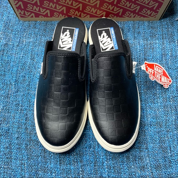 vans mule checkerboard